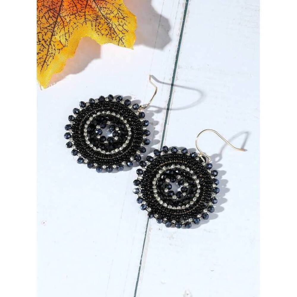 Handmade Bohemian Style Colorful Crystal Beaded Earrings For , Jewel